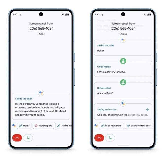 Google Pixel call screening hello feature drop with Google Assistant