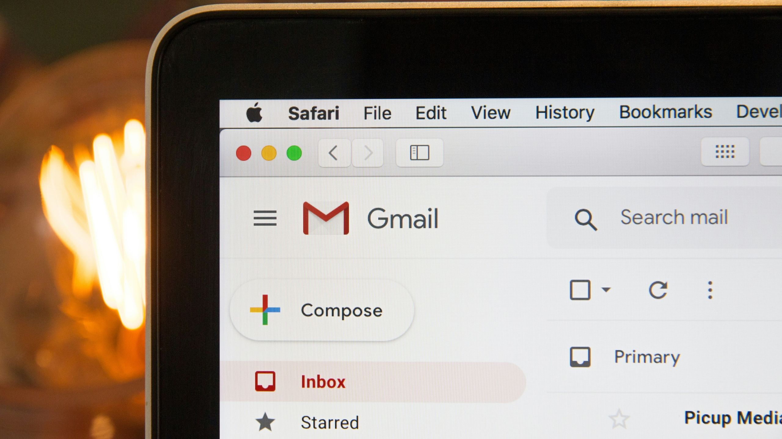 Gmail on a Mac. 