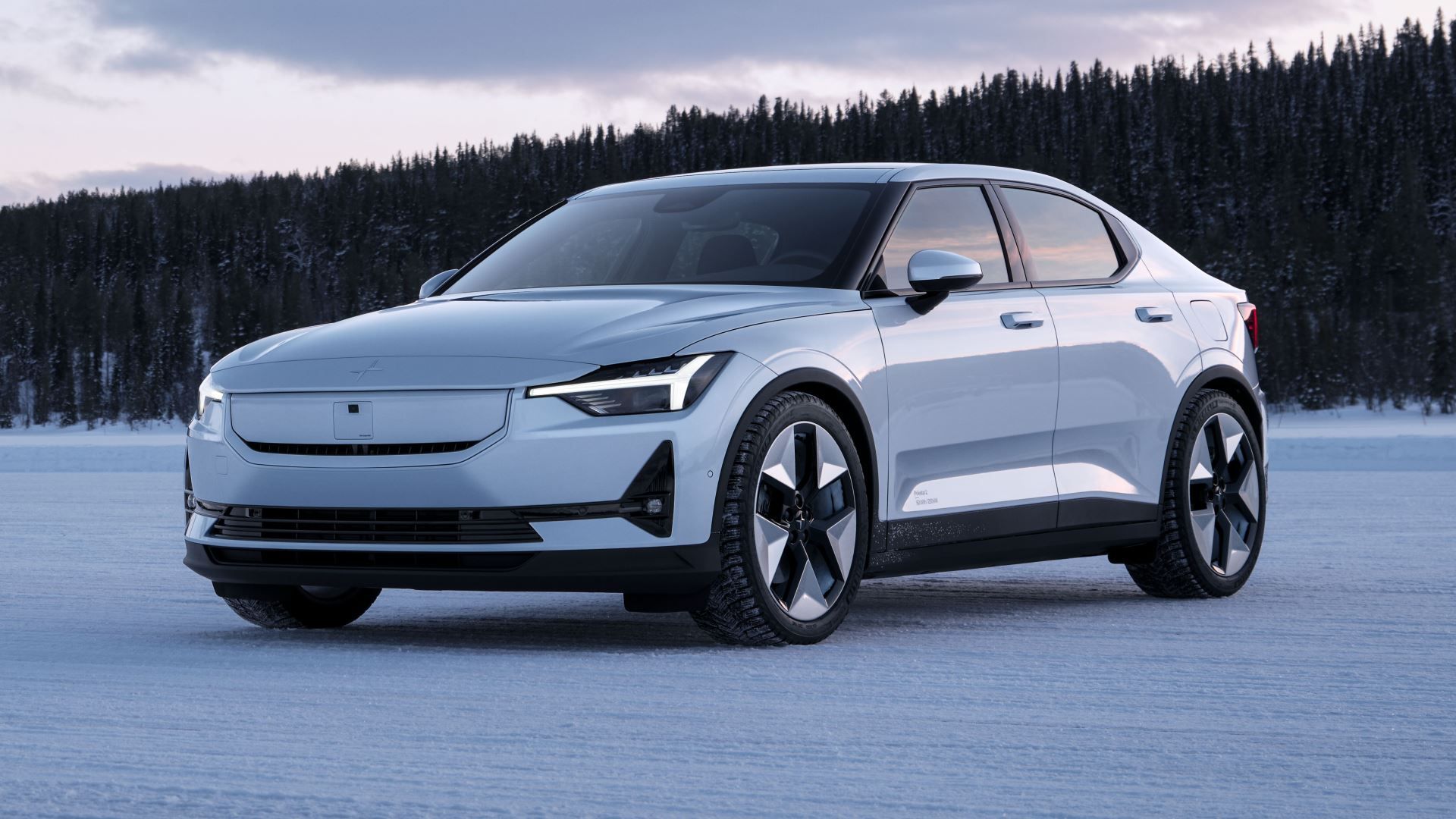 White 2024 Polestar 2 front-quarter