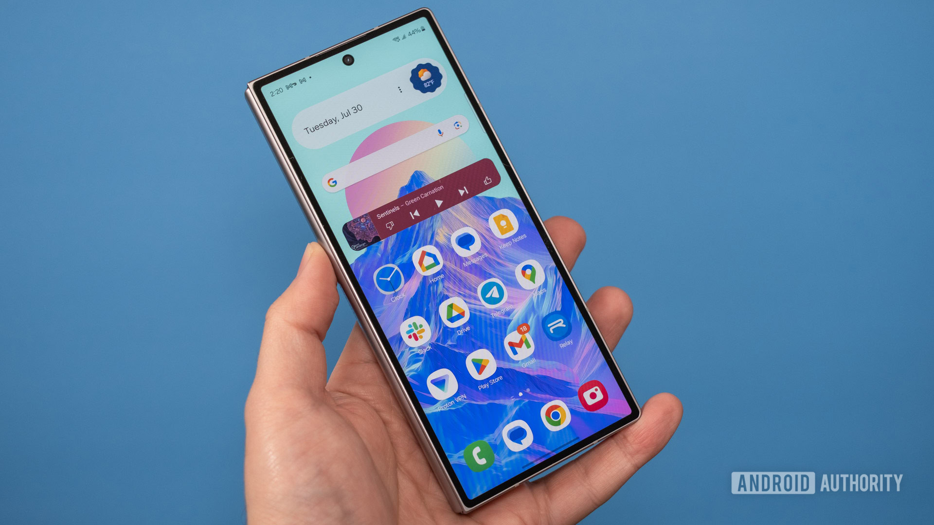 Samsung Galaxy Z Fold 6 cover screen in hand