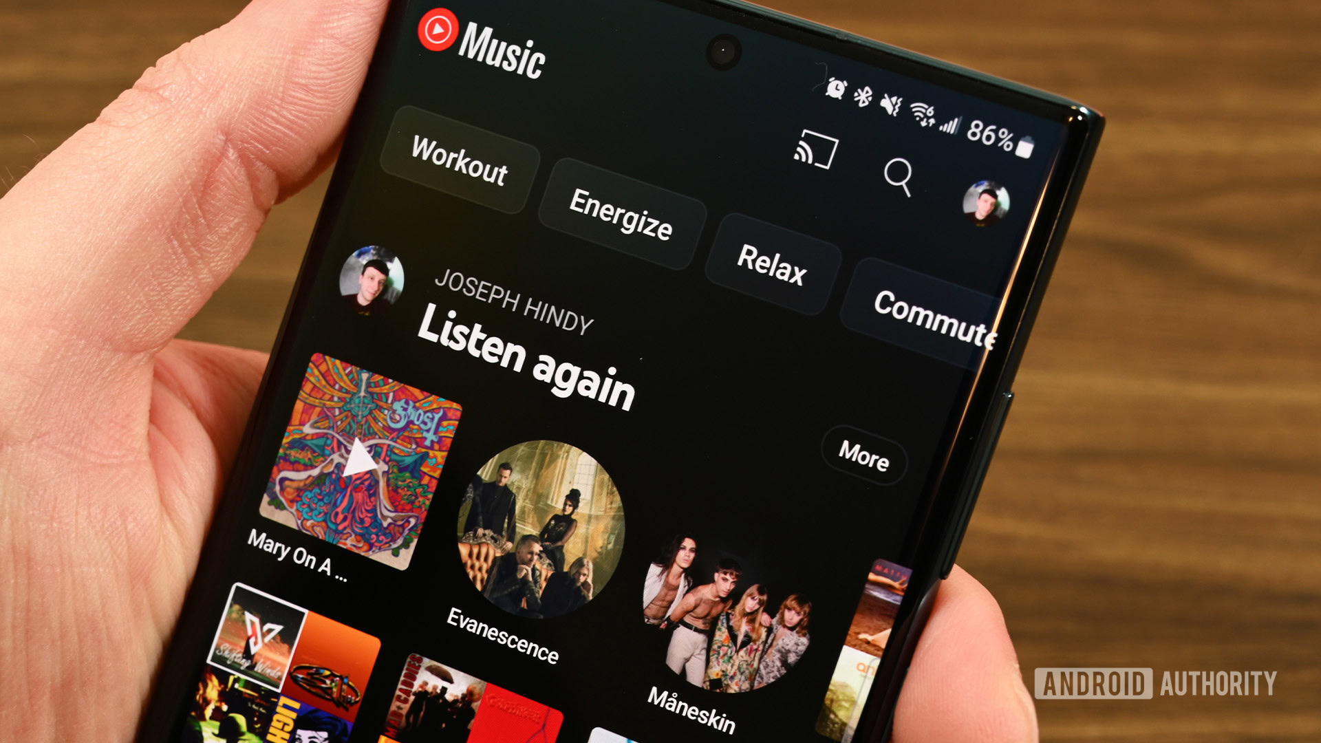 YouTube Music Home