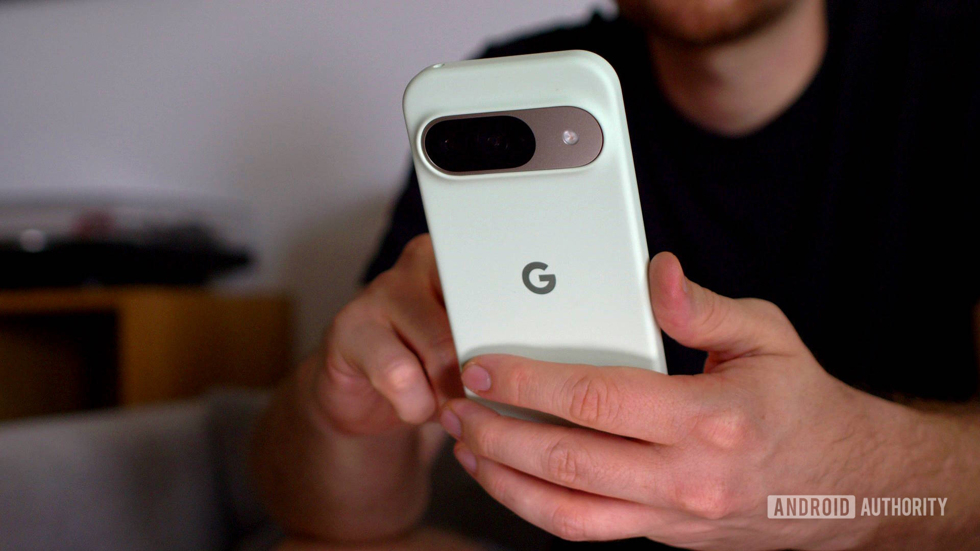 Official Google Pixel 9 case in hand