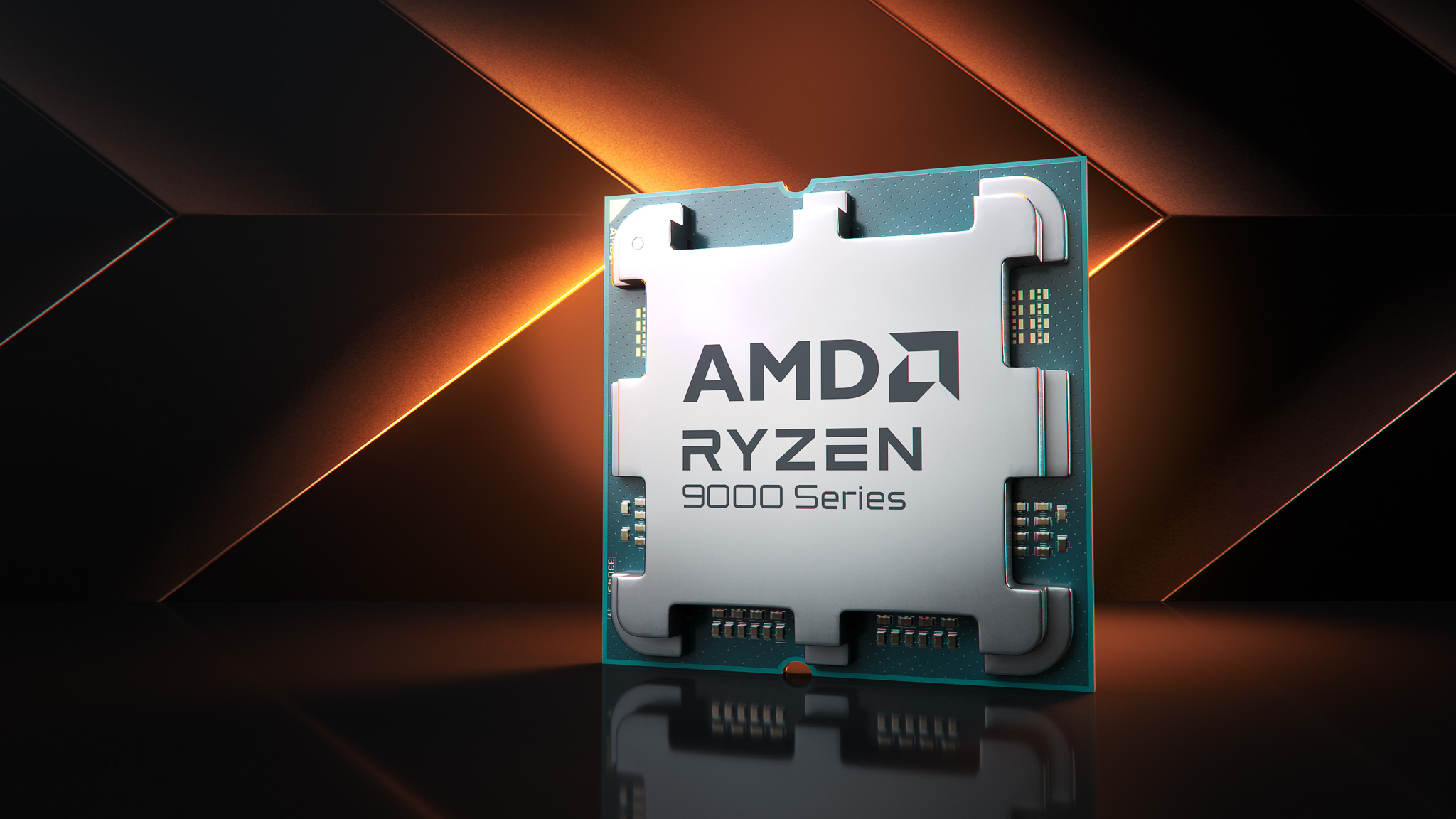 AMD CPU with Ryzen 9000 Series label