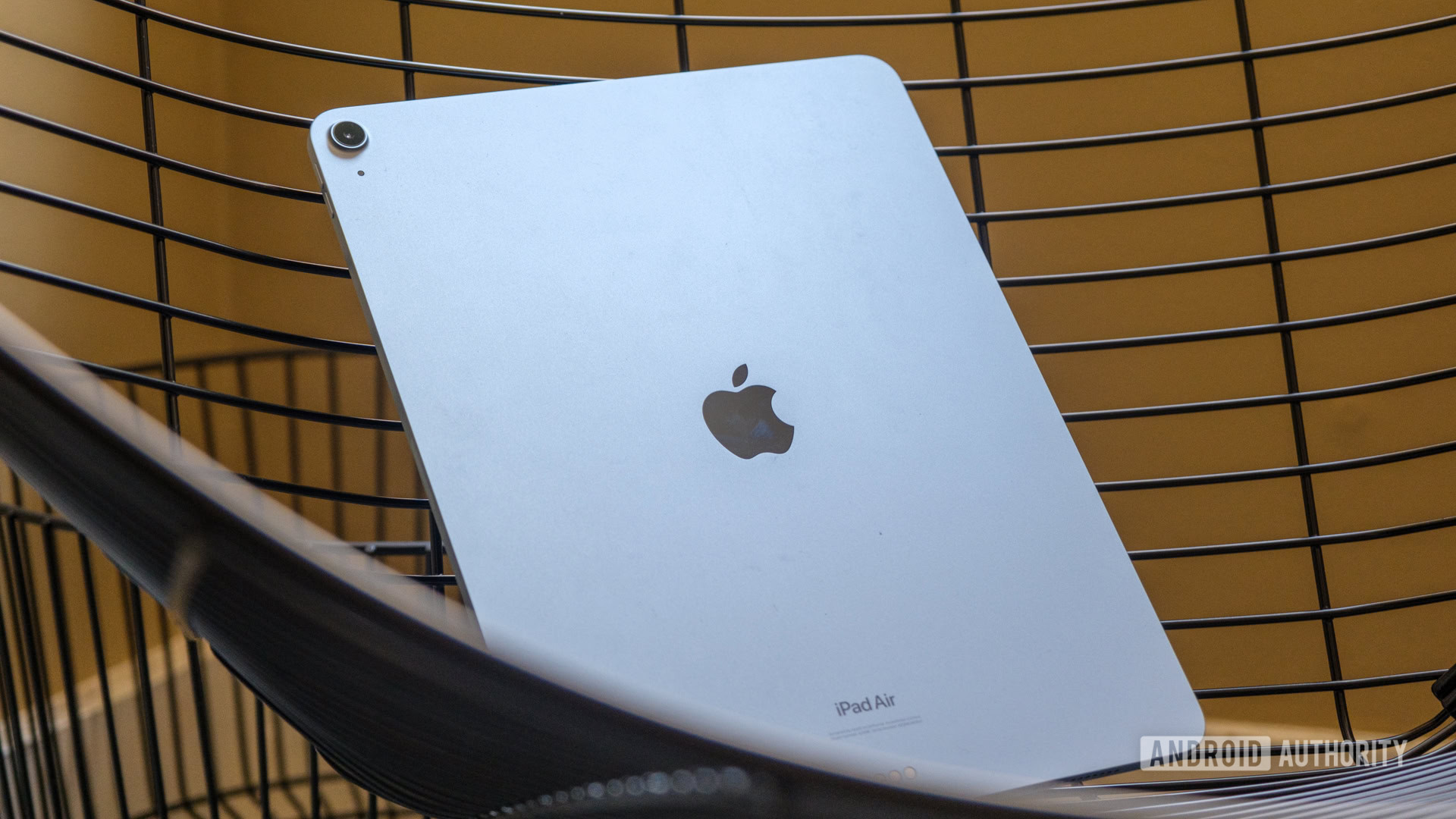 apple ipad air back on chair