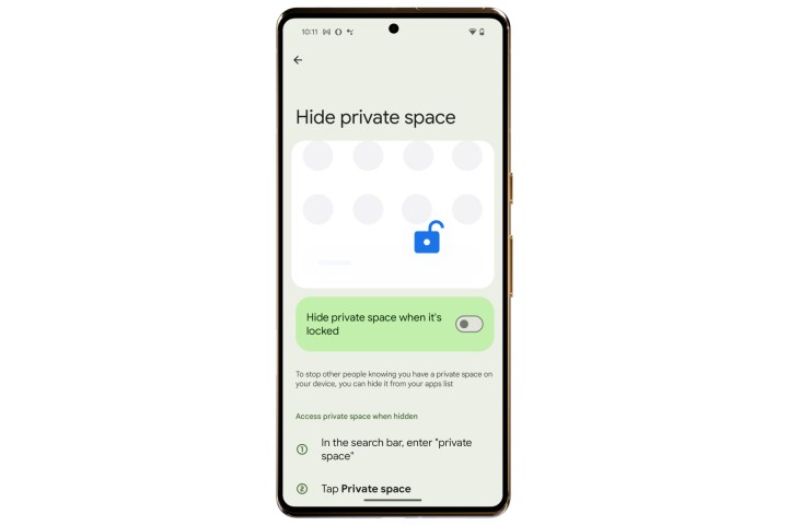 Enabling Private Space on Android 15