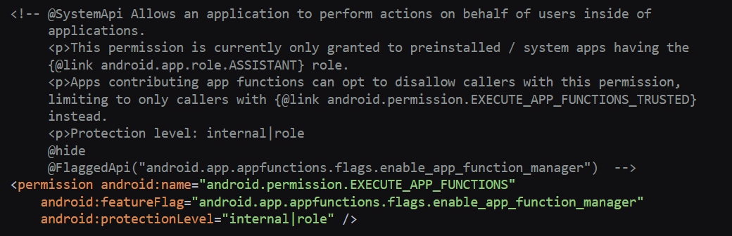 EXECUTE APP FUNCTIONS permission description