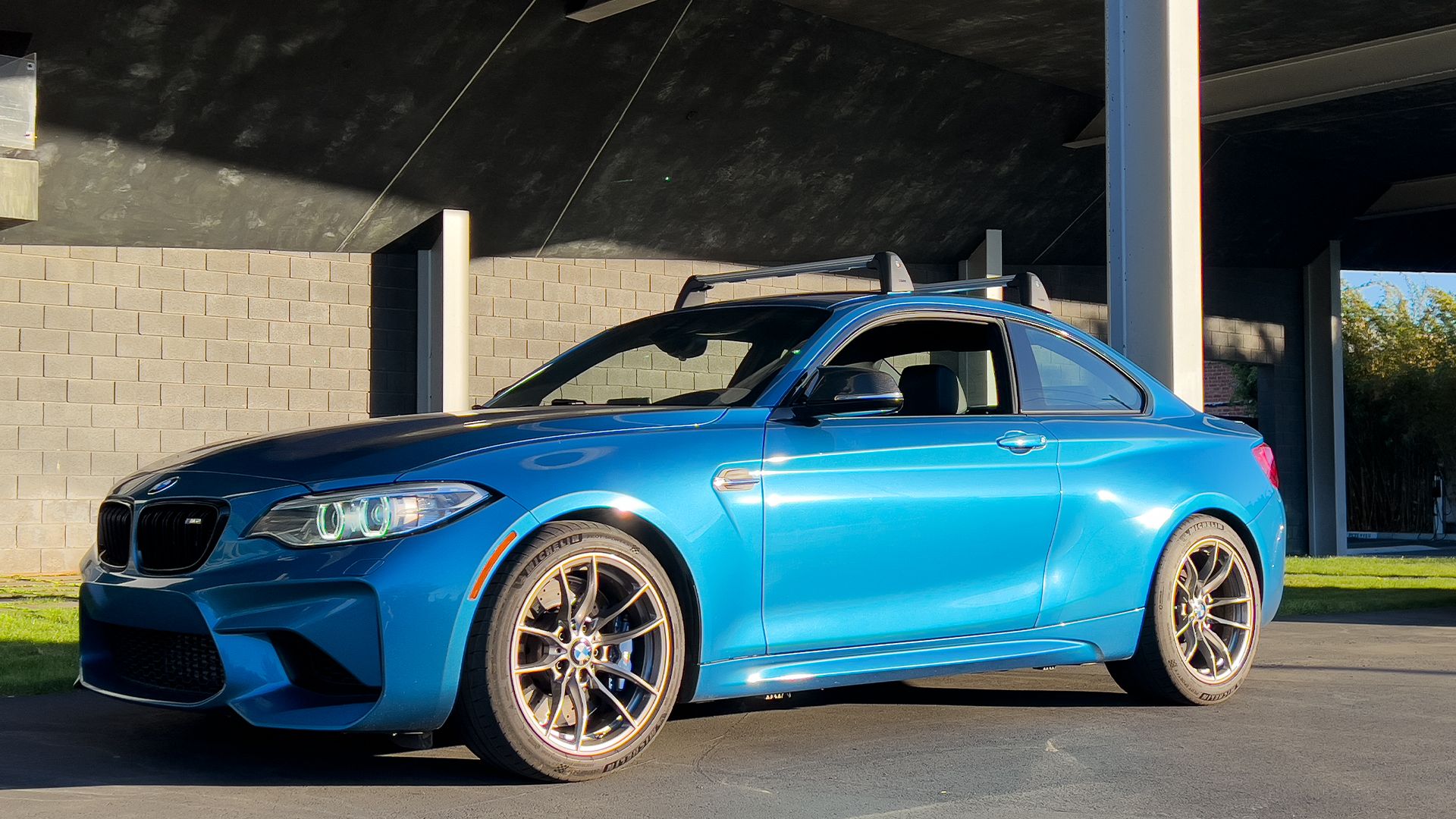 Blue 2017 BMW M2 