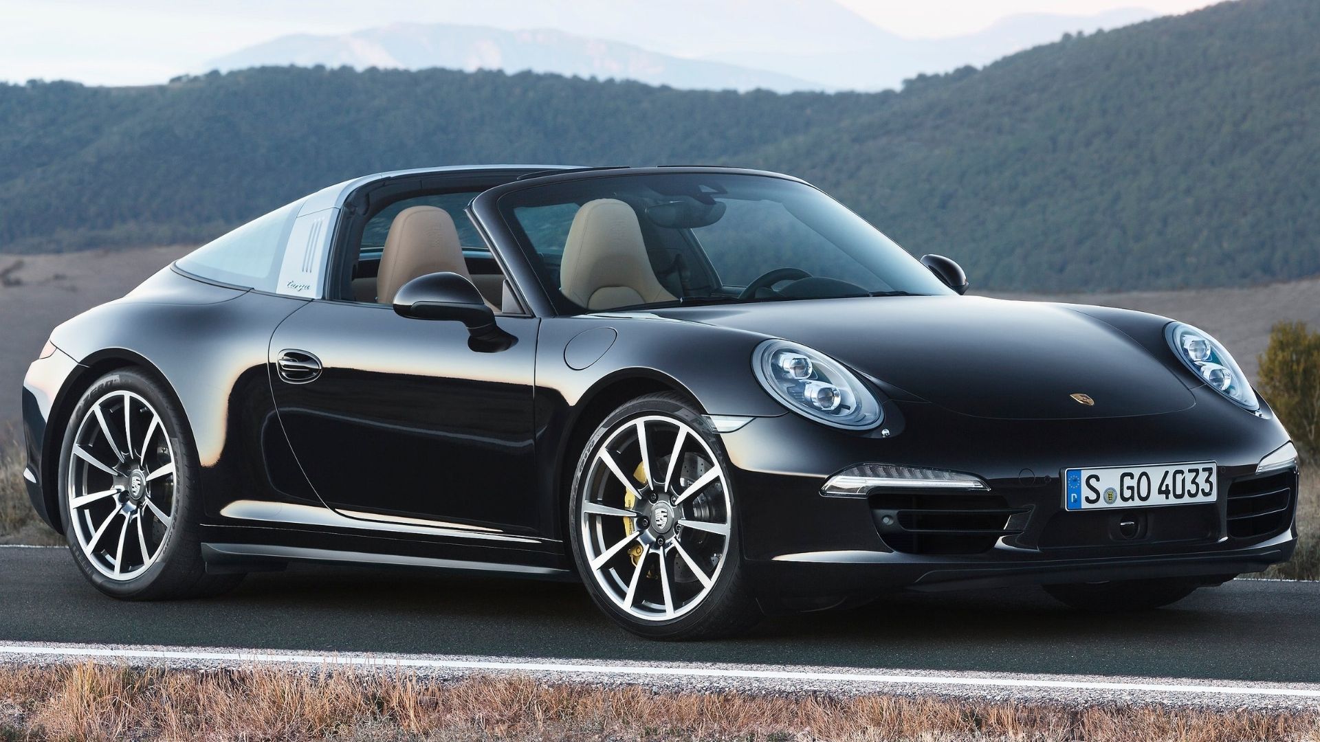 Black 2015 Porsche 911 Targa