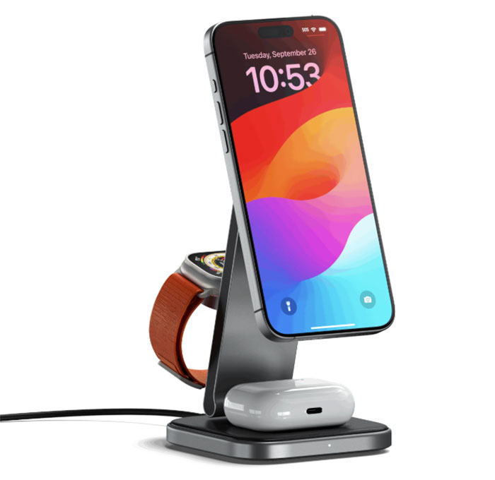 Satechi Satechi 3-in-1 Foldable Qi2 Wireless Charging Stand