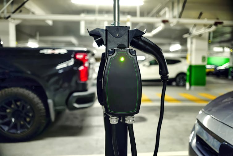 EV charger in basement carpark