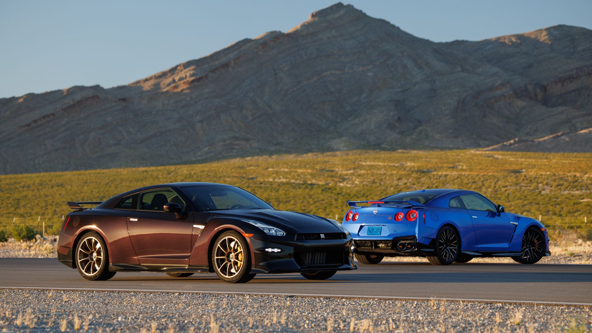 Shot of two 2025 Nissan GT-R Final Production models in North America.