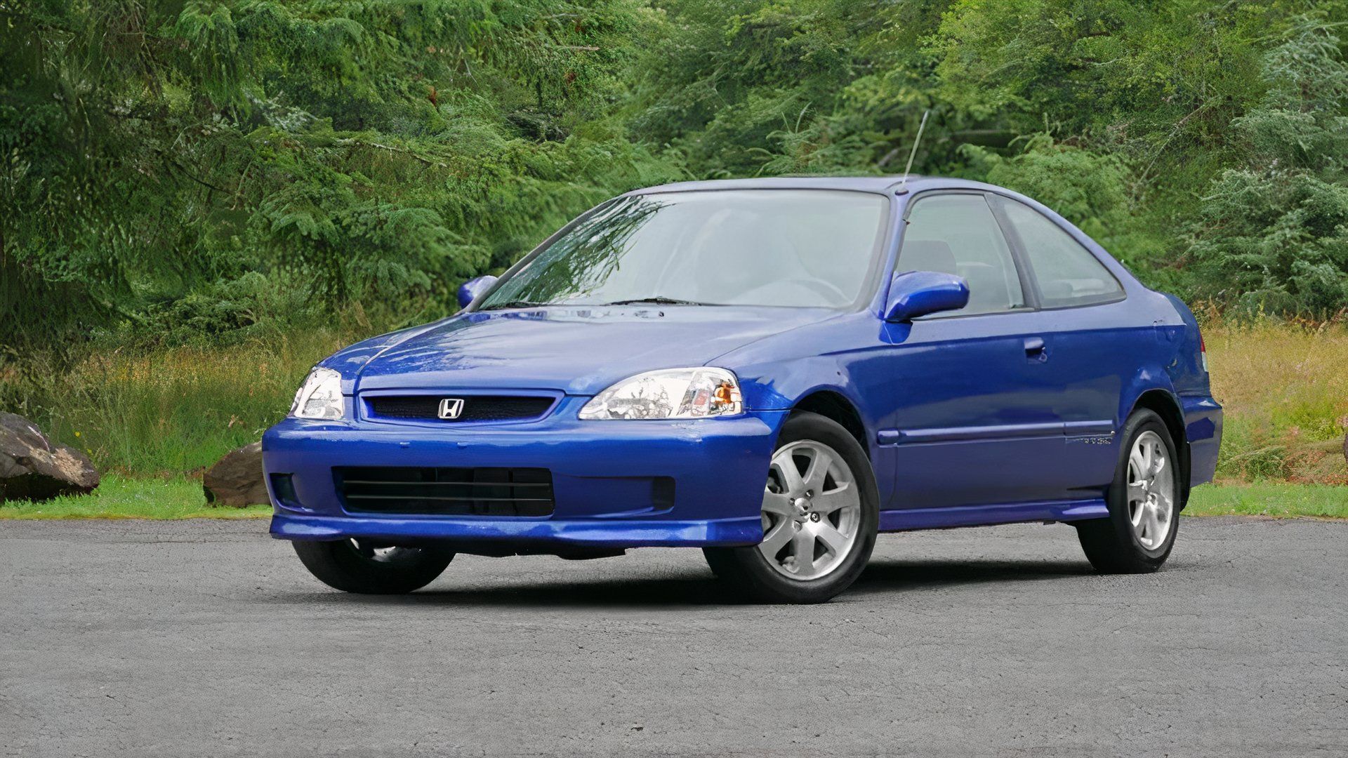 Blue 1999 Honda Civic Posed