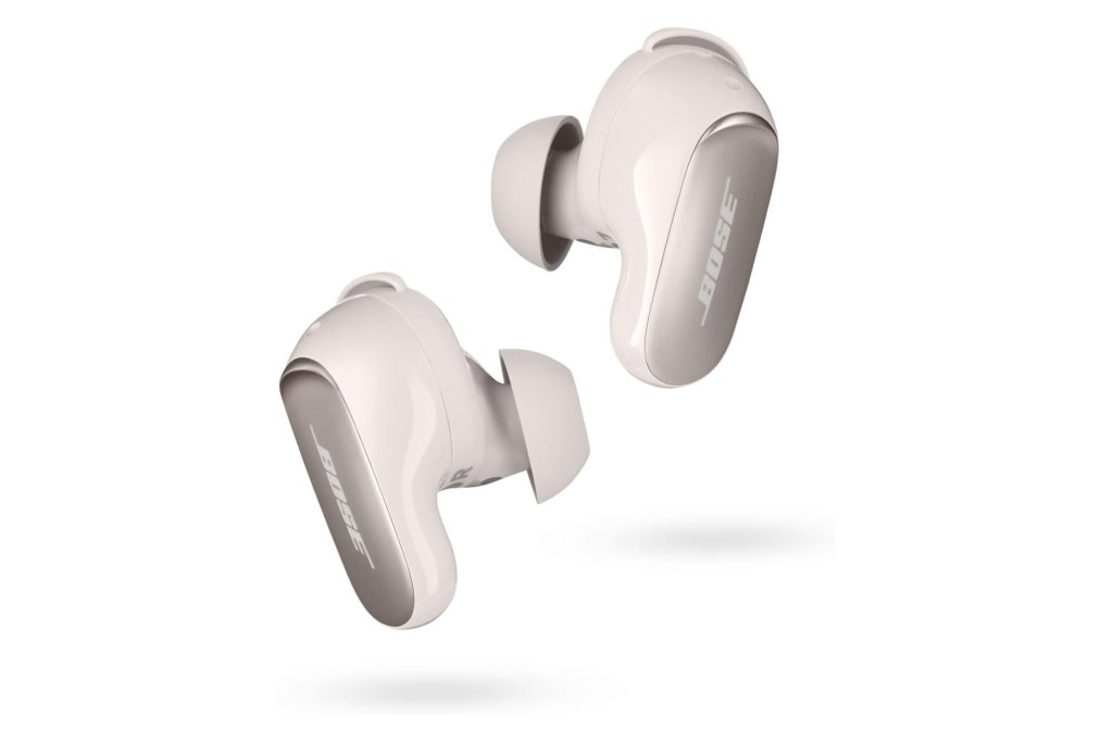 White Bose QuietComfort Ultra Wireless Noise Cancelling Earbuds