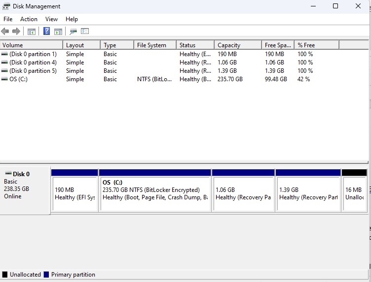 windows disk management