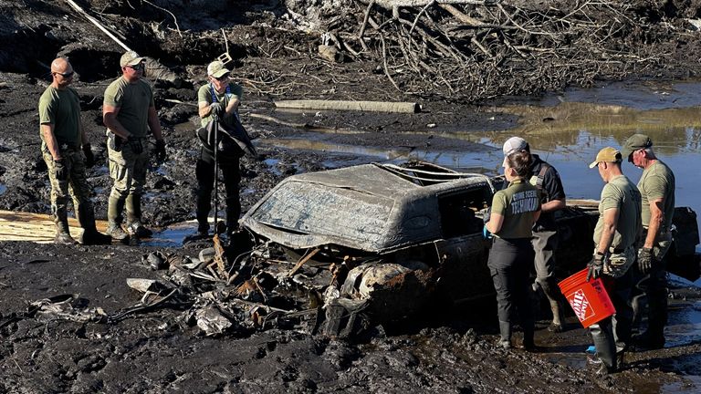 The sonar group who found the vehicle said two skeletal remains had been found inside.
Pic: Camden County Sheriff's Office.