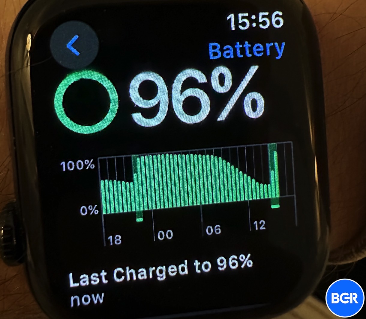 Charging the Apple Watch Series 10 before and after a marathon race.