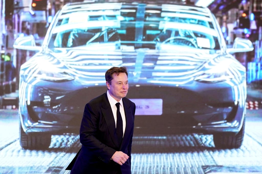 Elon Musk during the opening ceremony for Tesla’s China-made Model Y programme in Shanghai, January 7, 2020. Photo: Reuters