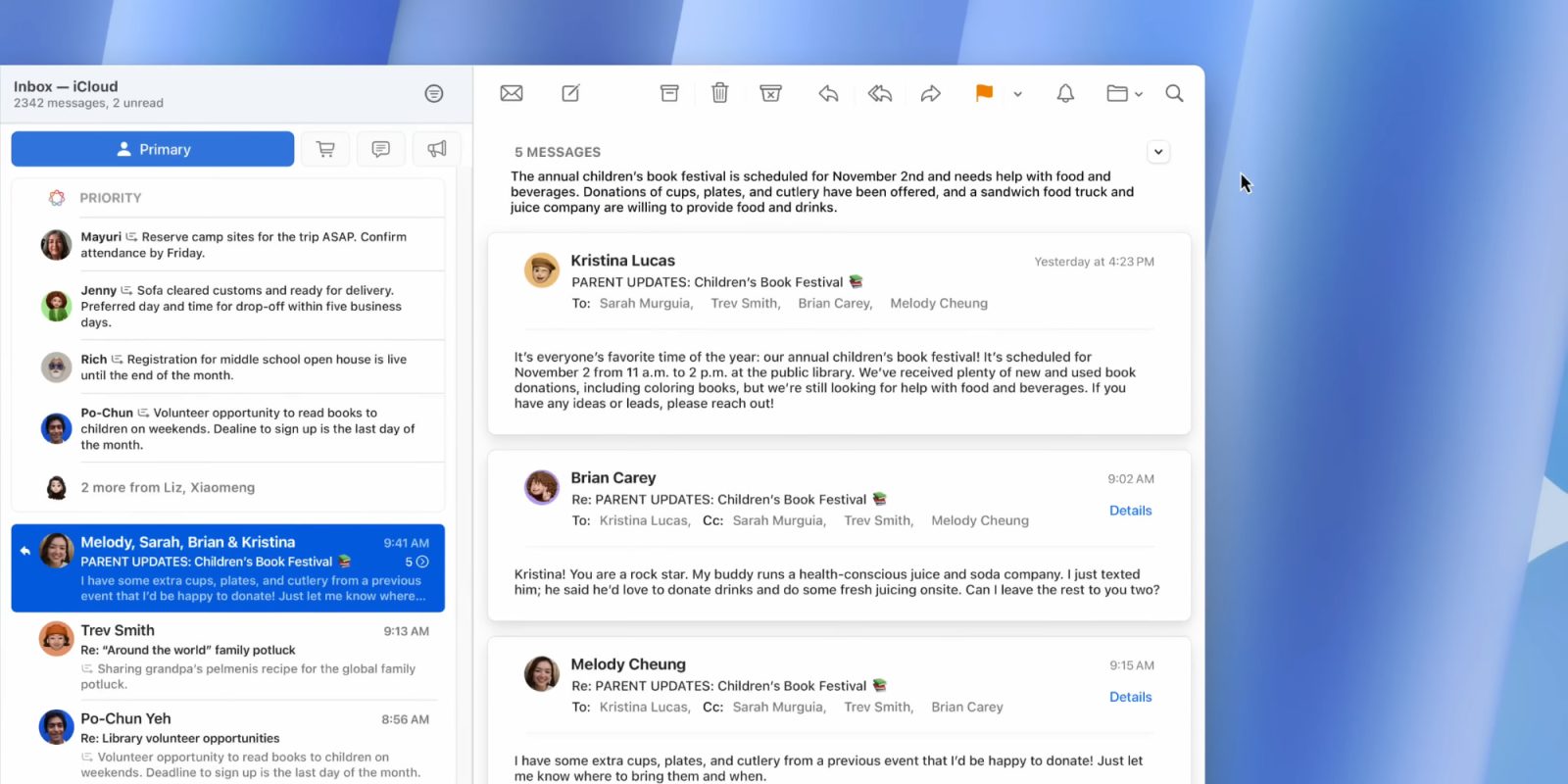 Mail app redesign macOS Sequoia