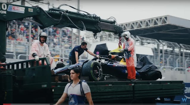 Williams F1 car on flatbed