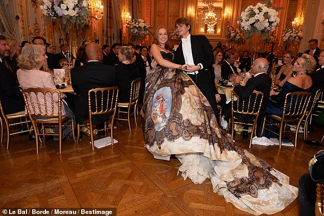 Pictured: Debutante Peyton Spaht (wearing Dolce & Gabbana) with date Prince Constantin Foulques Alexandre d'Orléans