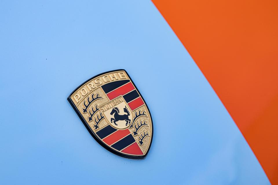 The Porsche badge can also be seen