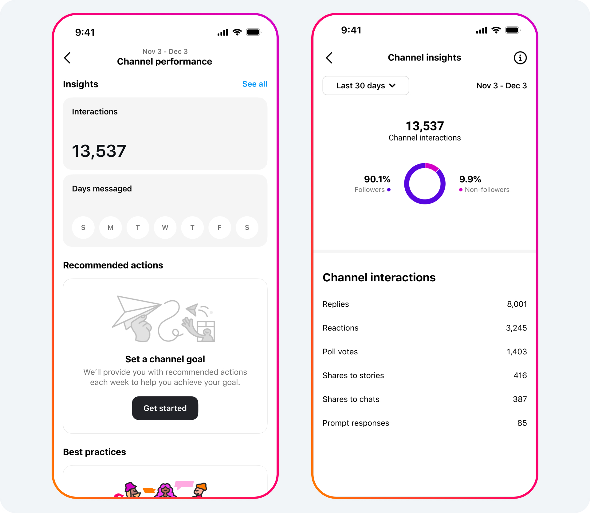 Instagram broadcast channel replies