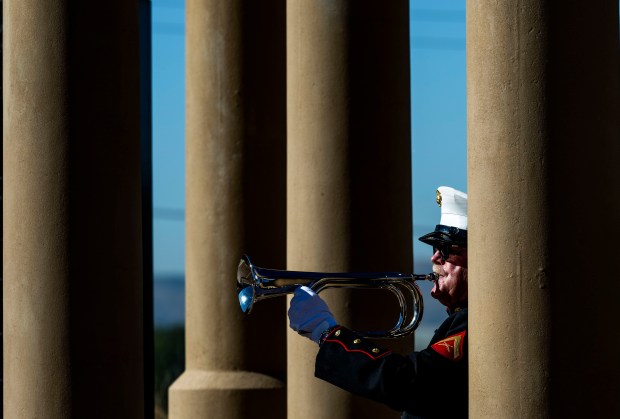 Clint Hooper, a member of the National Cemetery All Forces...