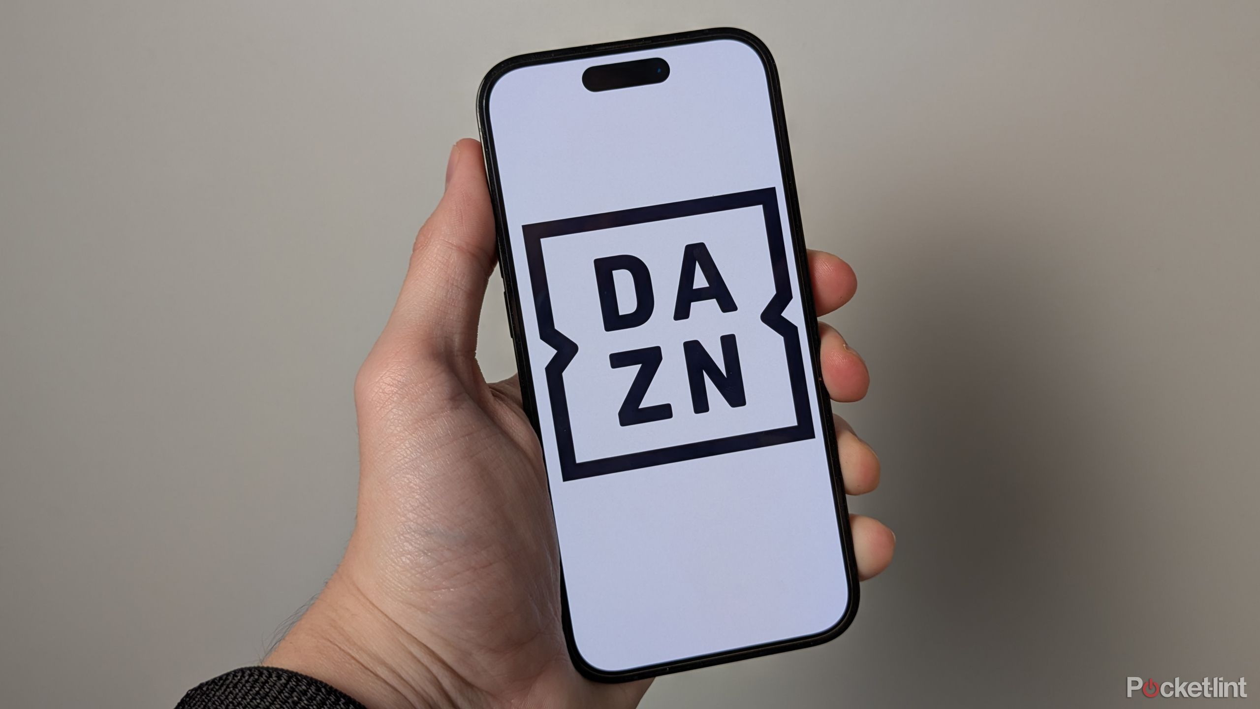 DAZN logo on iPhone