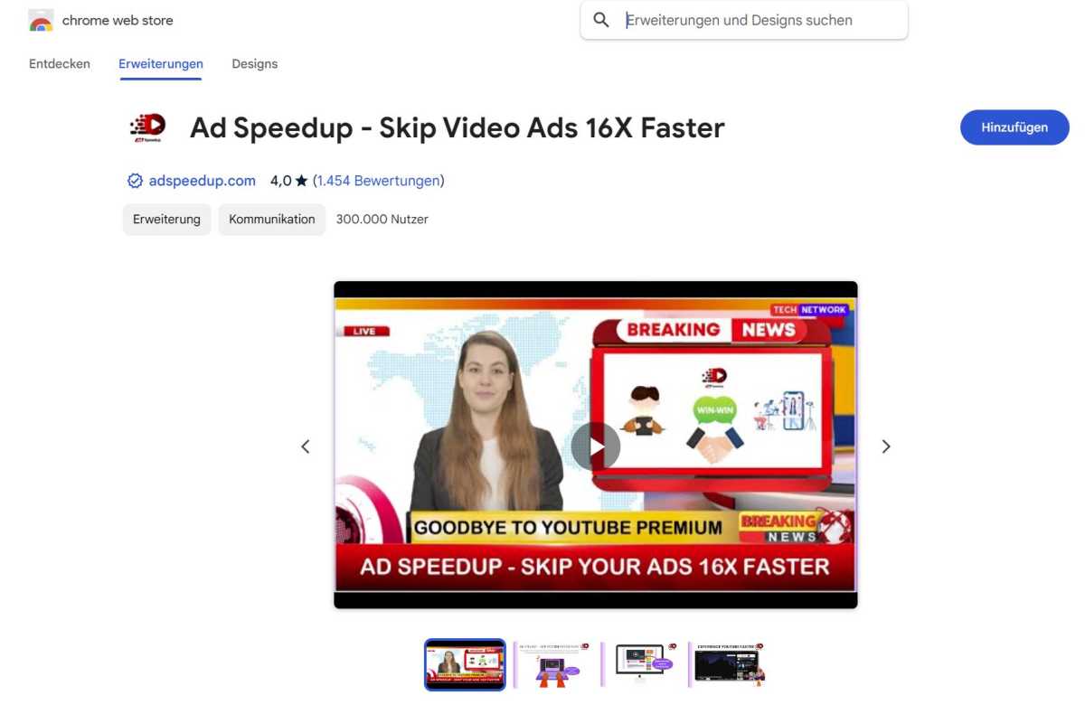 Ad Speedup für Chrome