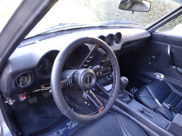 The dashboard of a 1971 Datsun 240Z owned by Victor...