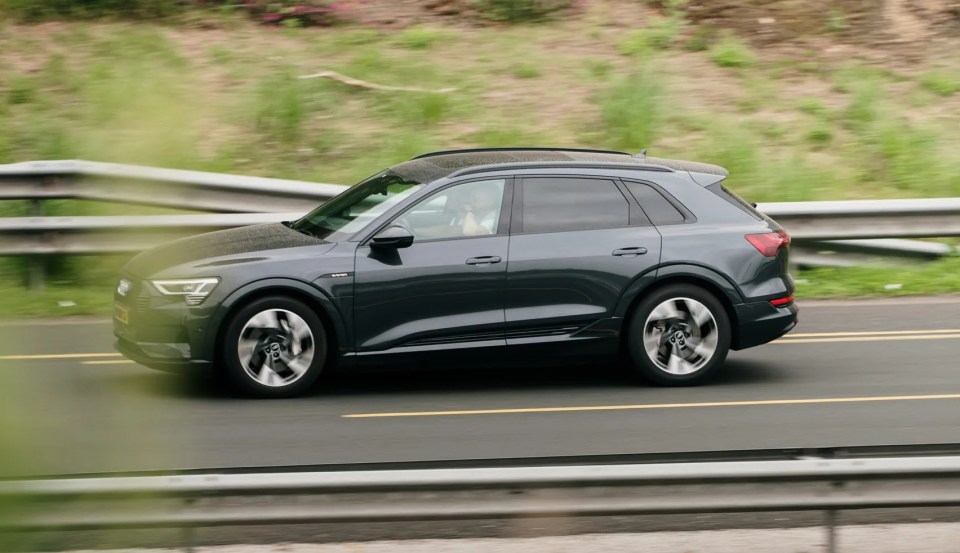 An Audi Q8 E-Tron on a highway