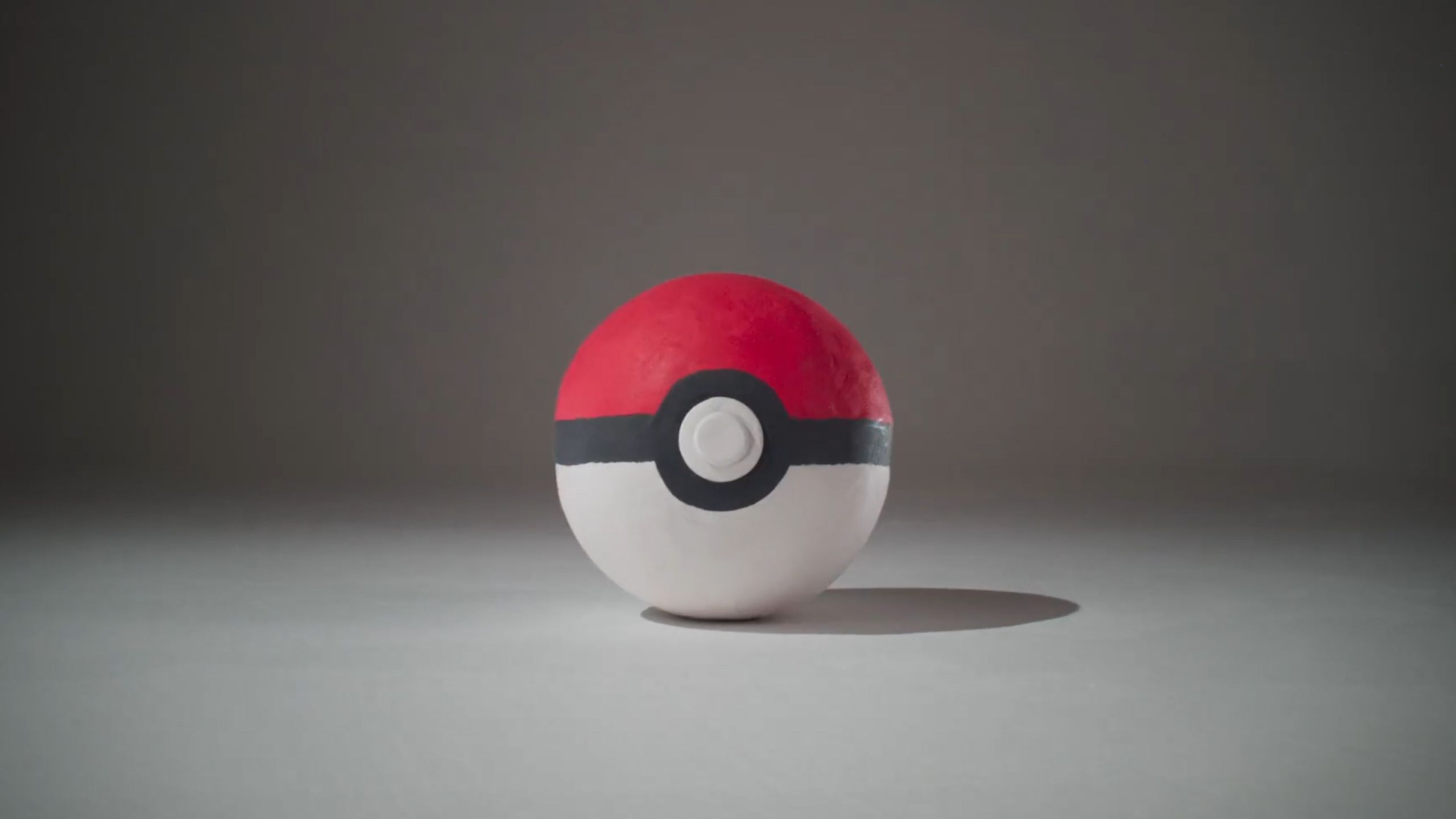 Pokeball on gray background