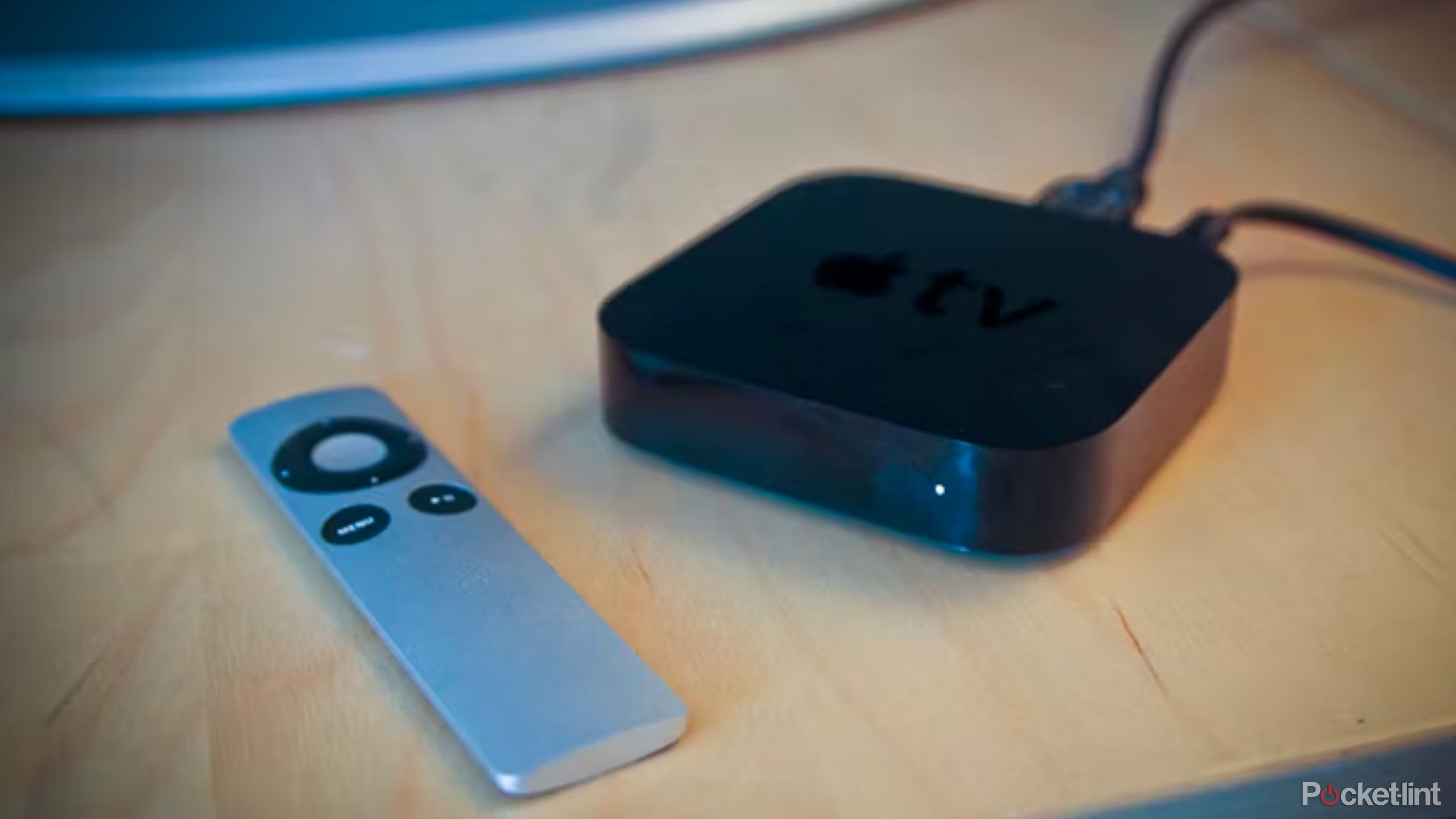 Apple TV box and remote