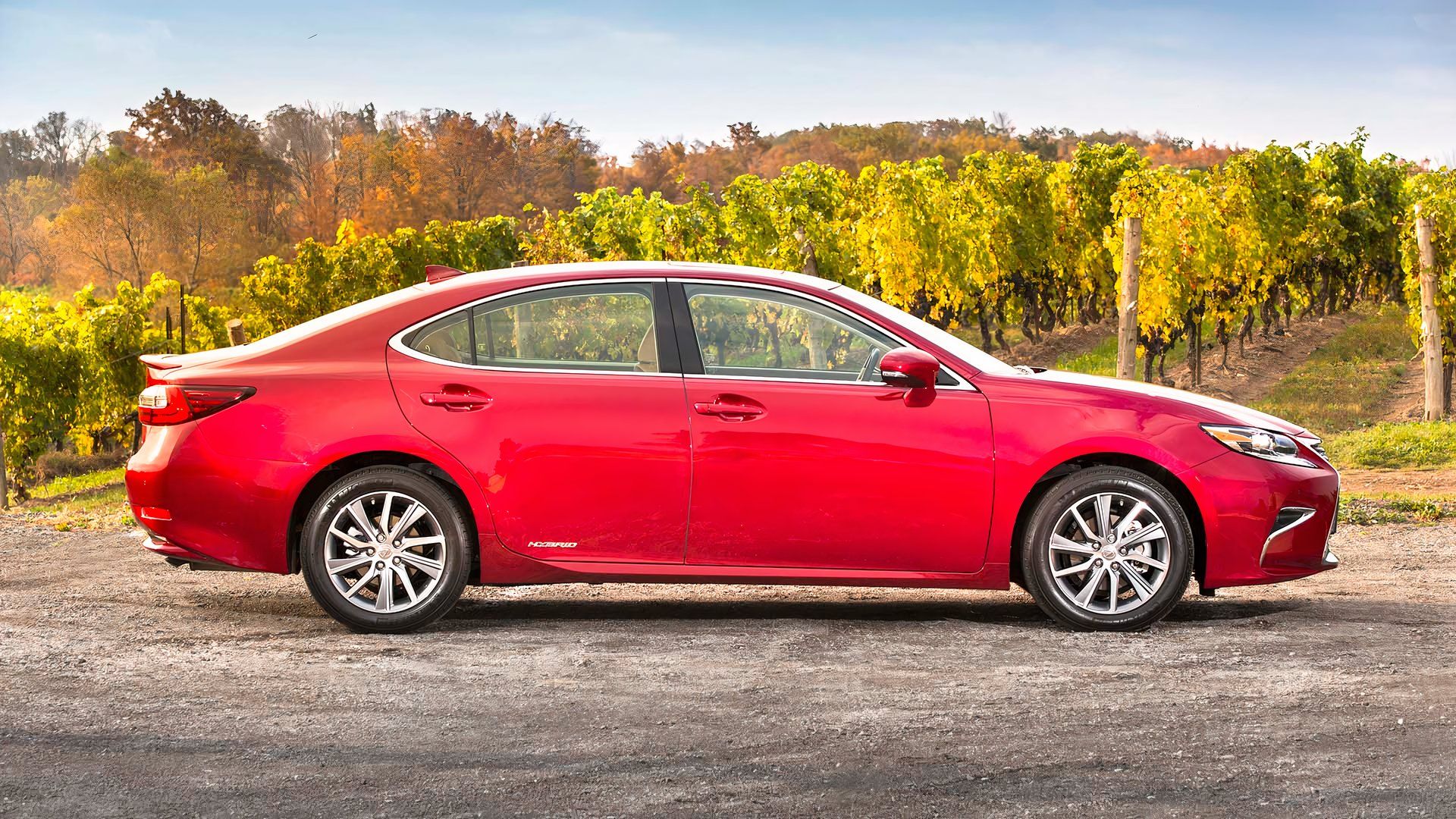 red 2016 Lexus ES 300h