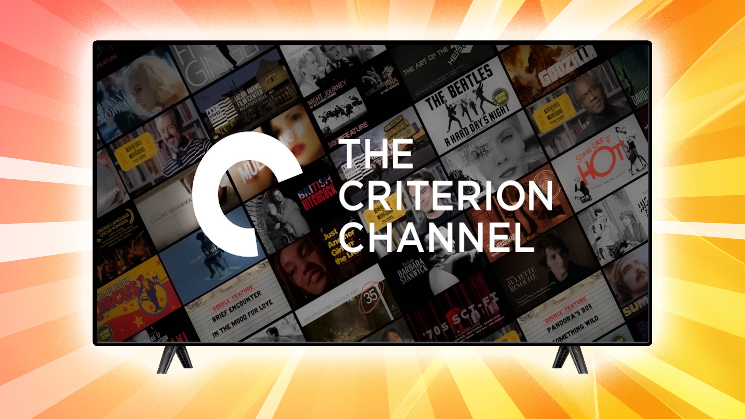 The Criterion Channel on a TV