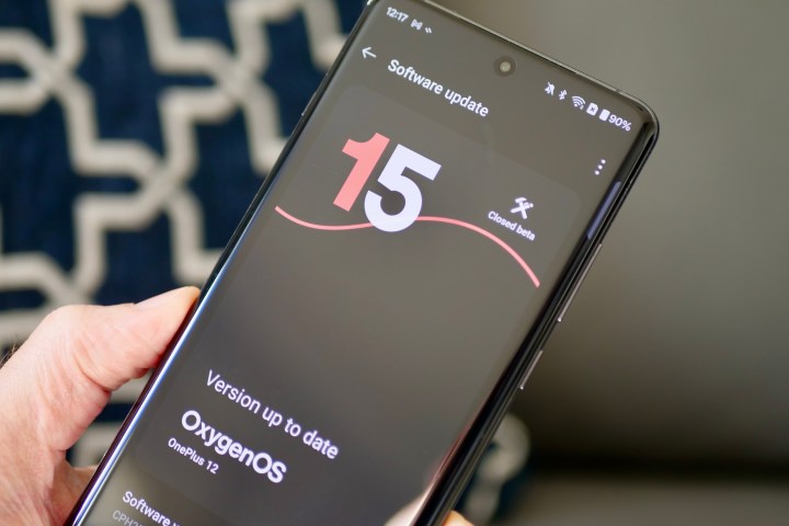 The OxygenOS 15 screen on the OnePlus 12.