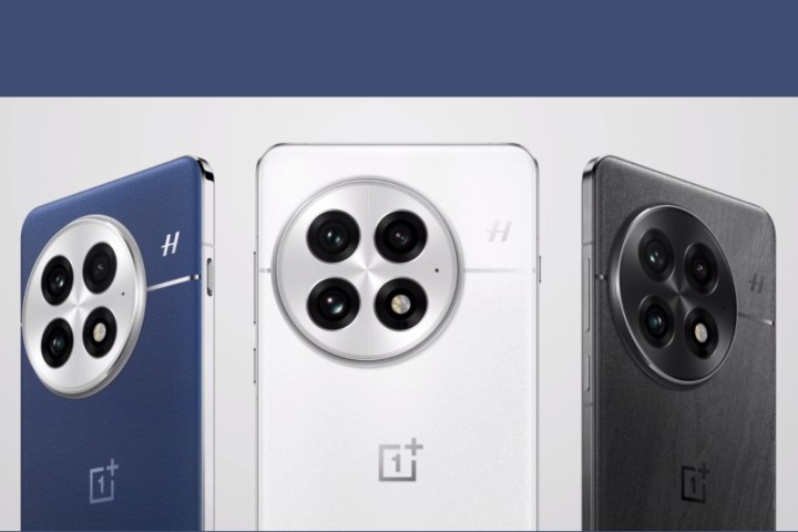 Renders of the OnePlus 13 in its three colors.