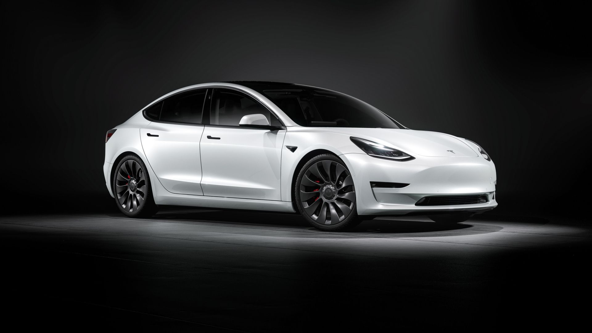 White Tesla Model 3