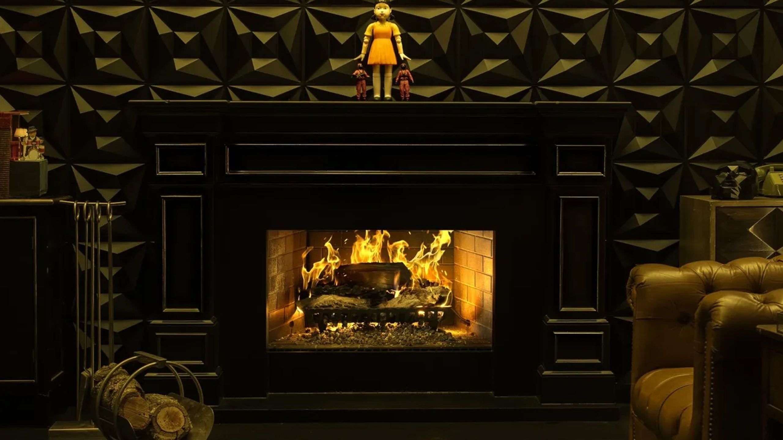 Squid Game fireplace