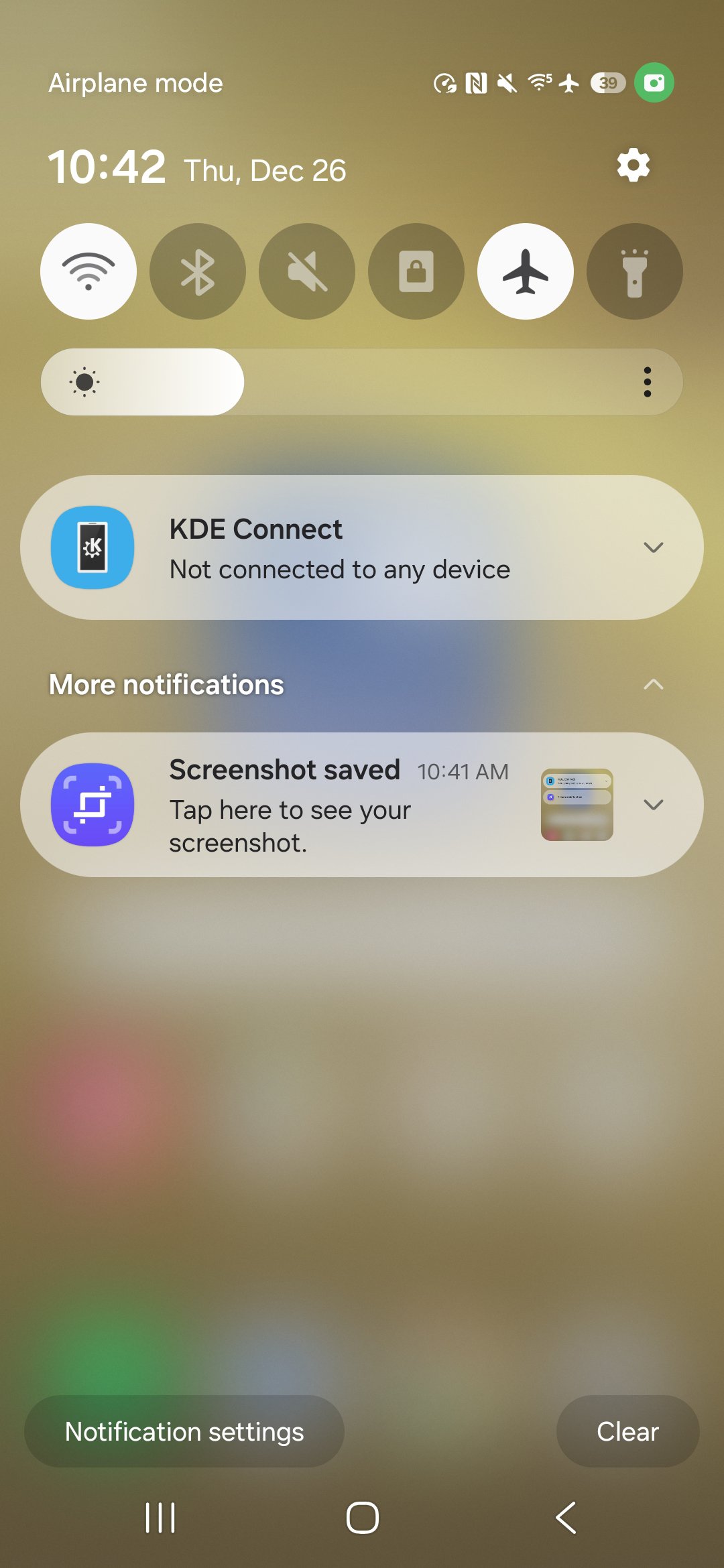 One UI 7 minimized notification filtered expanded