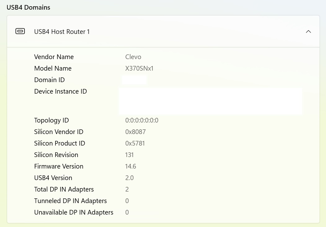 Thunderbolt 5 USB4 info