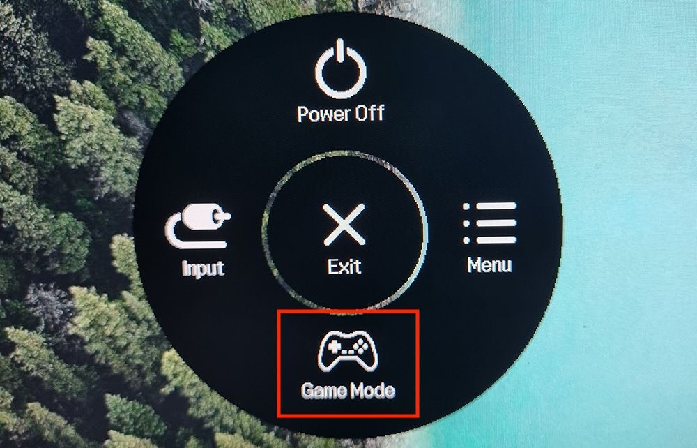 Monitor options menu on an LG monitor. 