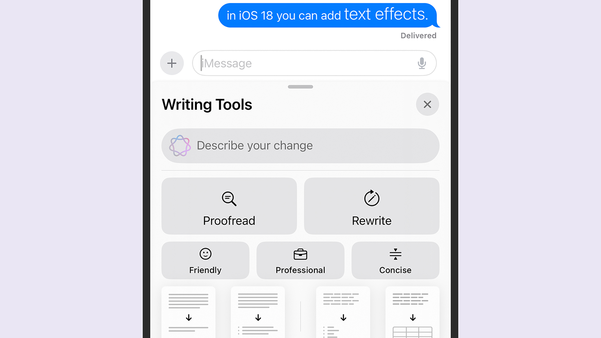 writing tools screenshot