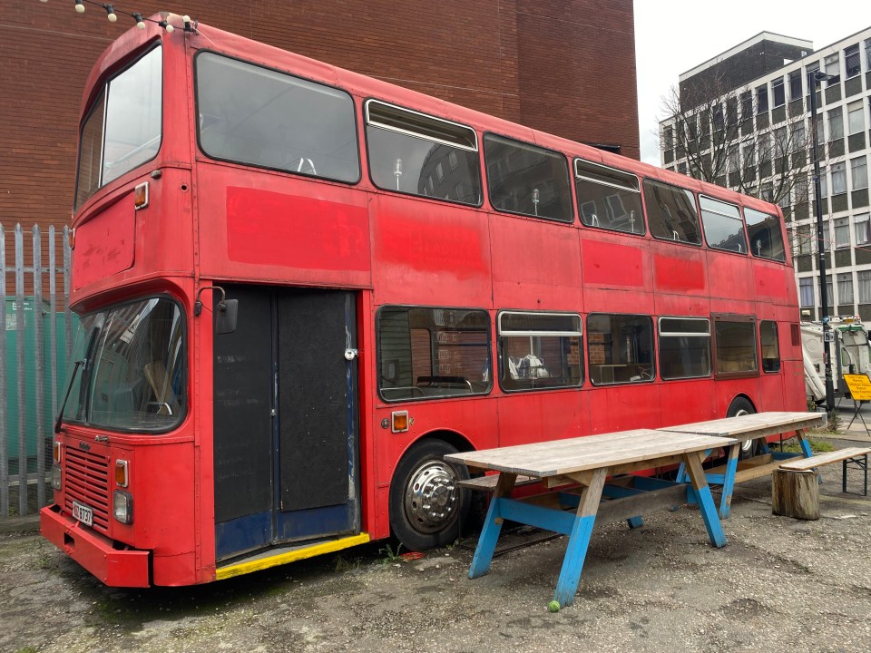 The exterior of the bus before the conversion