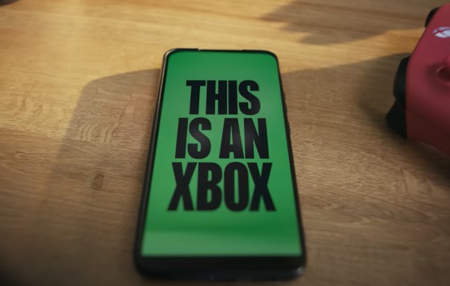 Xbox on a phone from a new TV advert