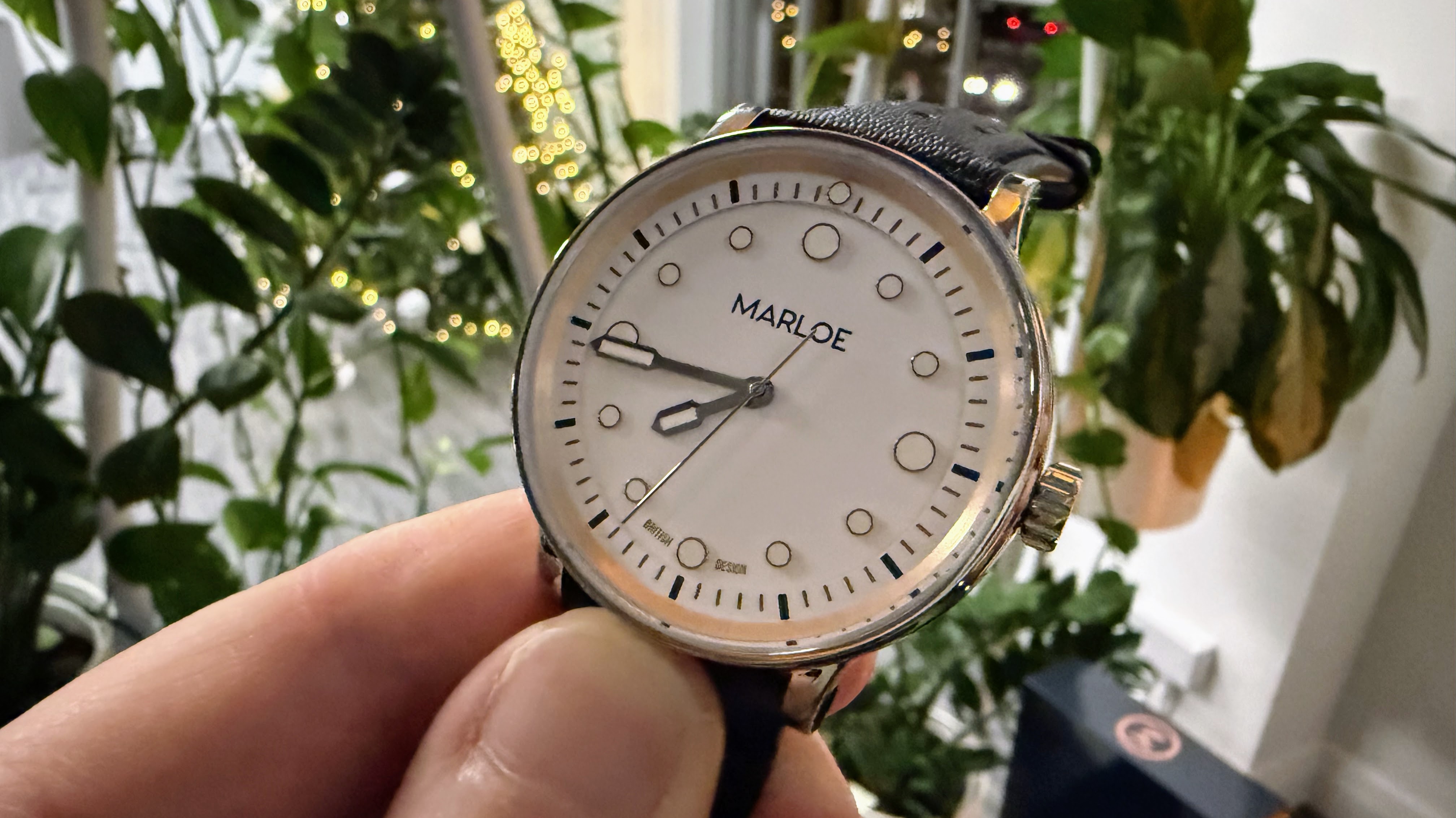 a photo of a white dial Marloe watch