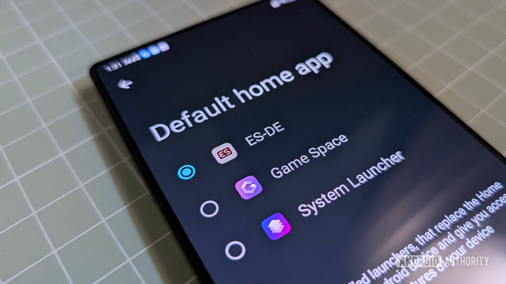 ES DE default home app