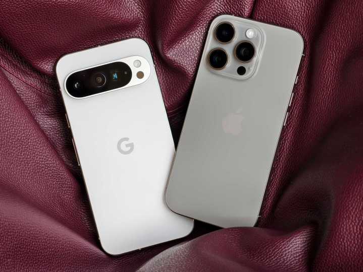 Pixel 9 Pro and iPhone 16 Pro.