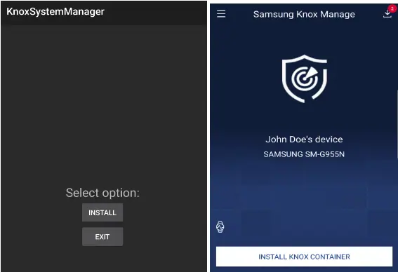 Android Spyware faking as Samsung Knox