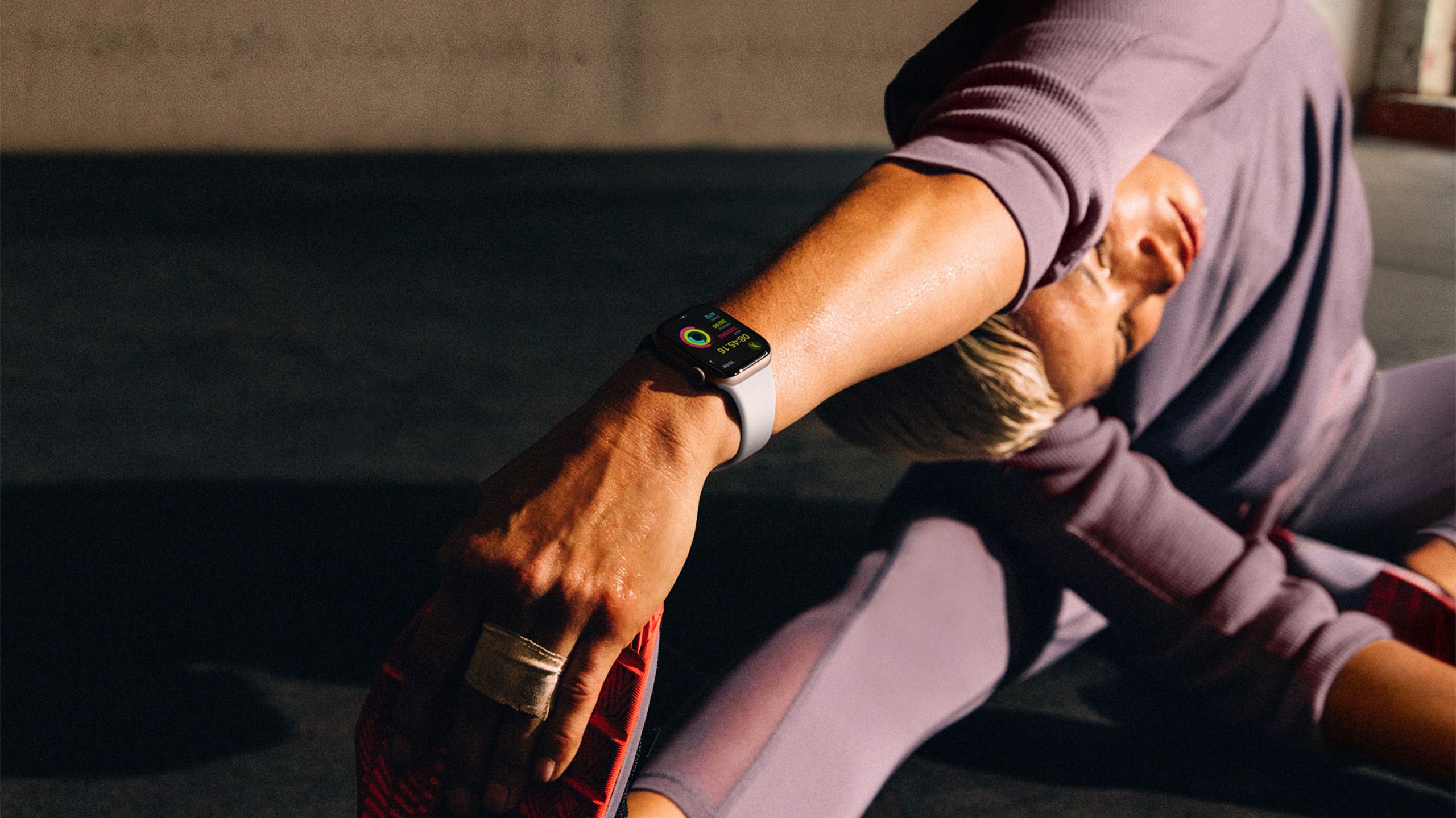 The Apple Watch Series 10 worn by a yogi